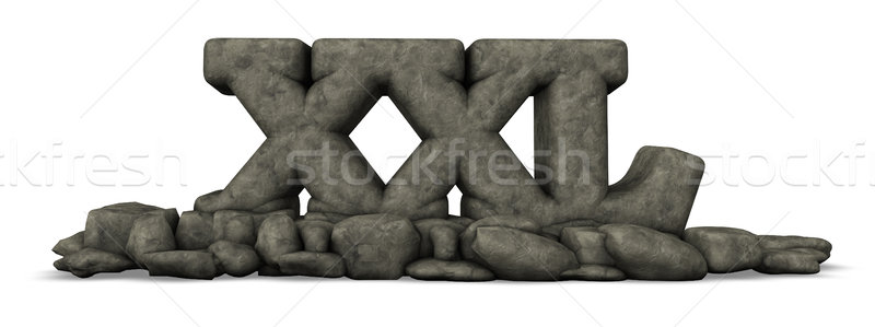 Piatră litere xxl alb 3D Imagine de stoc © drizzd