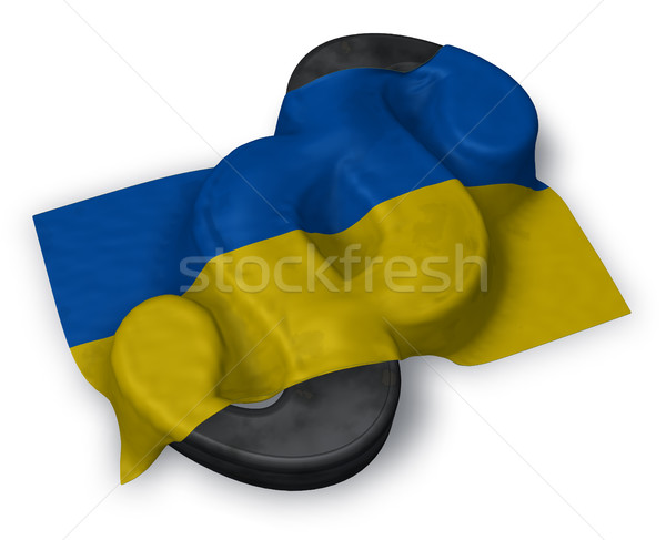 paragraph symbol and flag of the ukraine - 3d rendering Stock photo © drizzd