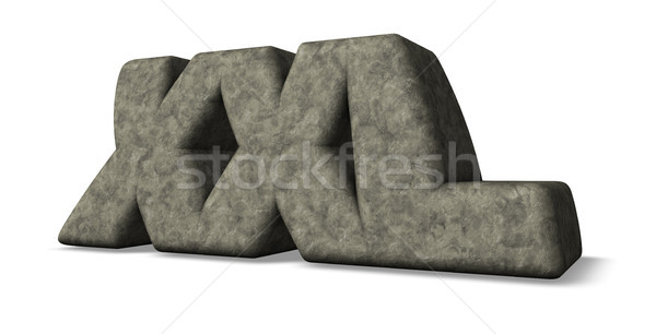 Xxl piatră litere alb ilustrare 3d scrisoare Imagine de stoc © drizzd