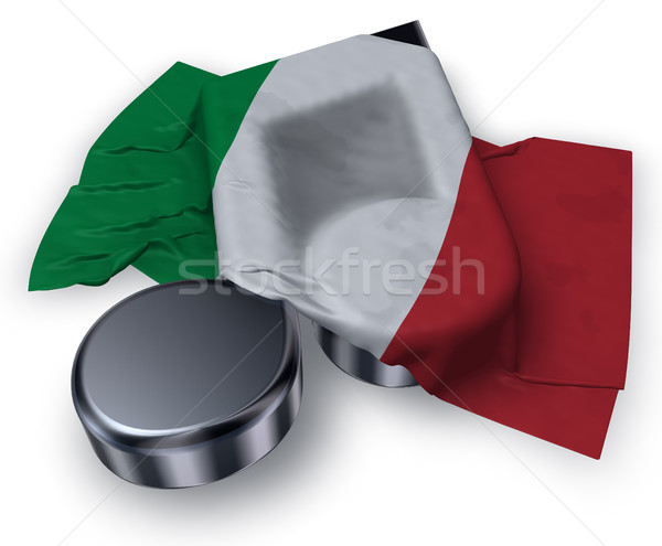 Zene jegyzet olasz zászló 3D renderelt kép művészet Stock fotó © drizzd