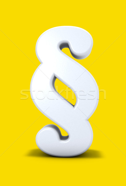 Párrafo símbolo amarillo 3D negocios Foto stock © drizzd