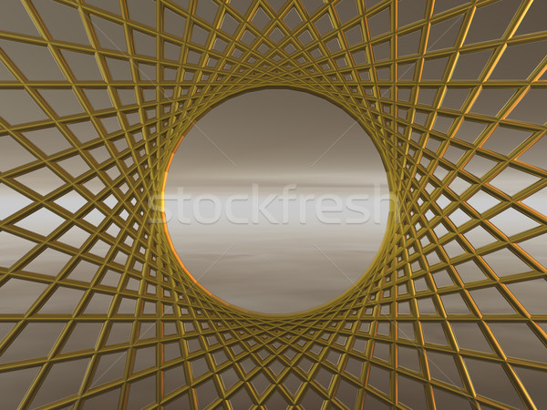 Net arany illusztráció 3D tájkép fekete Stock fotó © drizzd