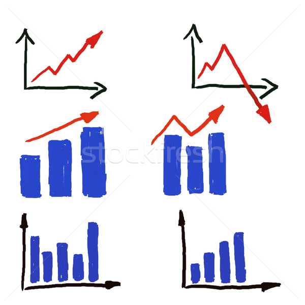 Statisztika különböző üzlet grafikonok fehér pénzügy Stock fotó © drizzd