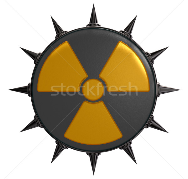 核 シンボル 白 3次元の図 科学 産業 ストックフォト © drizzd