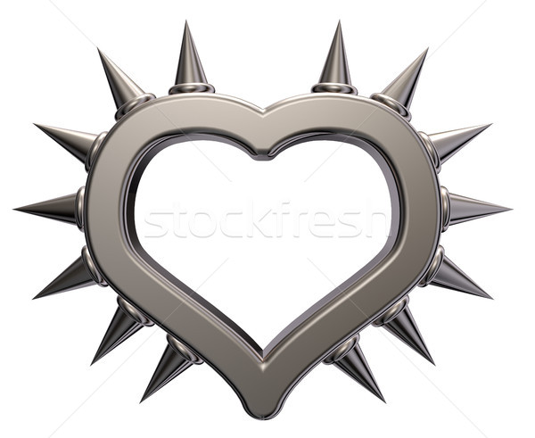 heart symbol with prickles - 3d rendering Stock photo © drizzd
