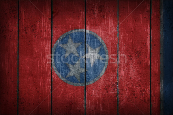 Tennessee vlag oude houten wond muur Stockfoto © drizzd