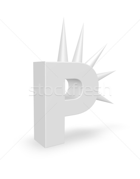 letter p with prickles Stock photo © drizzd