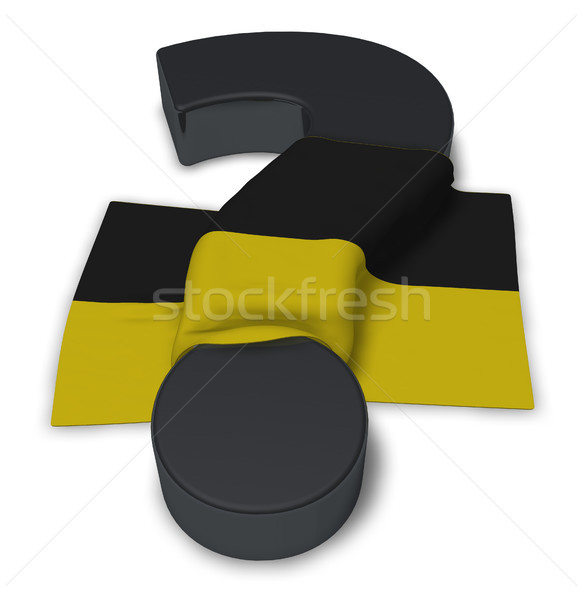 question mark and flag of Baden-W Stock photo © drizzd