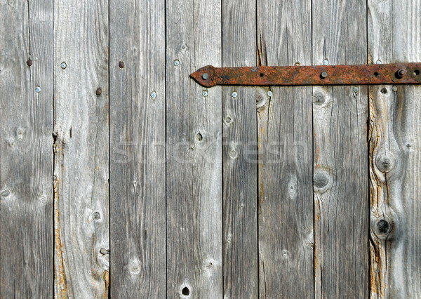 Oude houten roestige metaal bout Stockfoto © drizzd