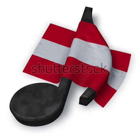 music note and danish flag - 3d rendering Stock photo © drizzd