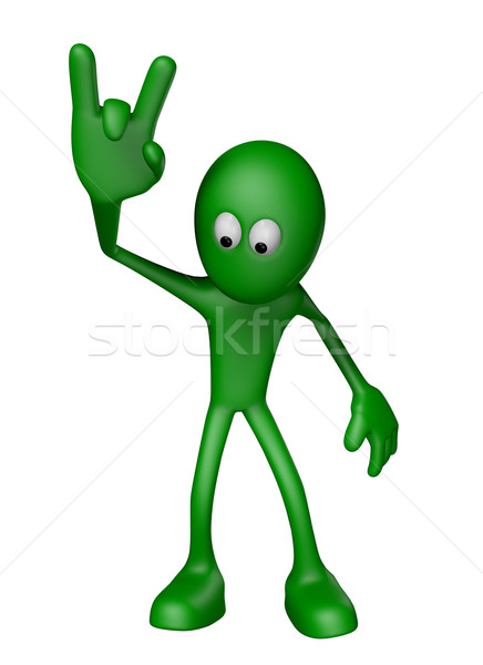 Kéz zöld fickó nehézfém 3d illusztráció fém Stock fotó © drizzd