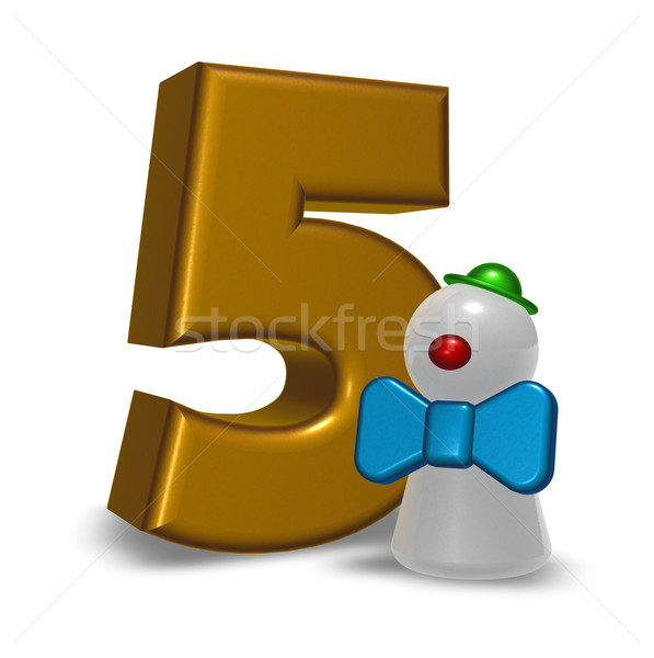 number five and clown Stock photo © drizzd