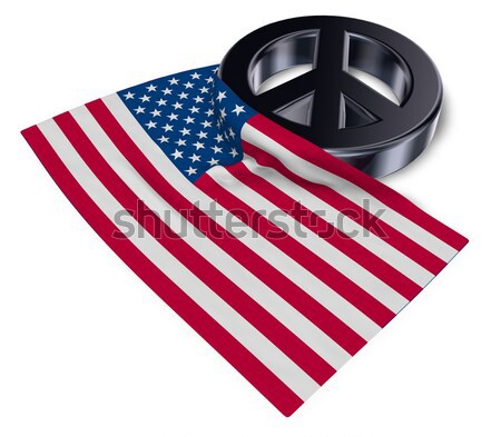 female symbol and flag of the usa - 3d rendering Stock photo © drizzd