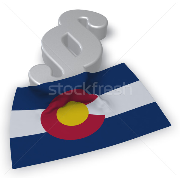 colorado flag and paragraph symbol - 3d illustration Stock photo © drizzd