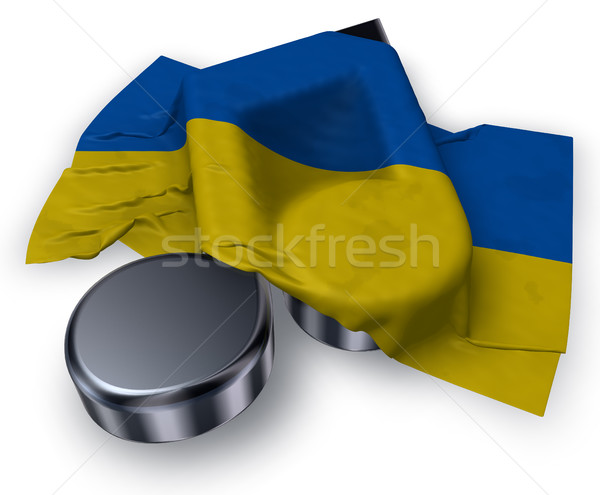 music note symbol and flag of the ukraine - 3d rendering Stock photo © drizzd