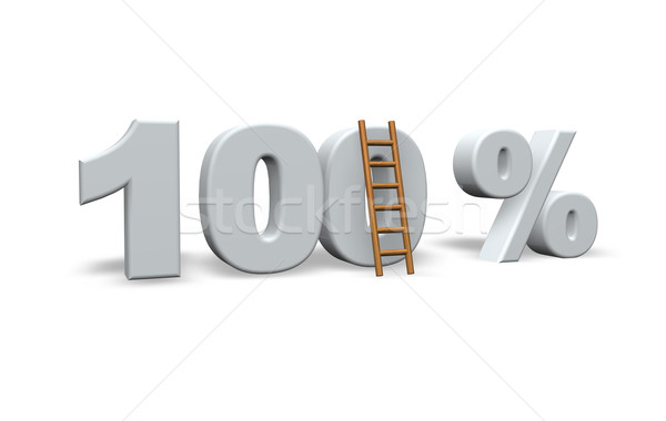 100 par cent cent échelle 3d illustration [[stock_photo]] © drizzd