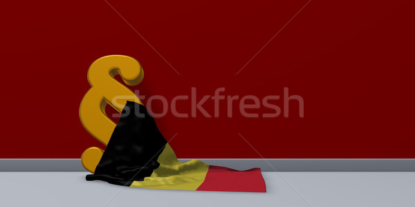 paragraph symbol and belgian flag - 3d rendering Stock photo © drizzd