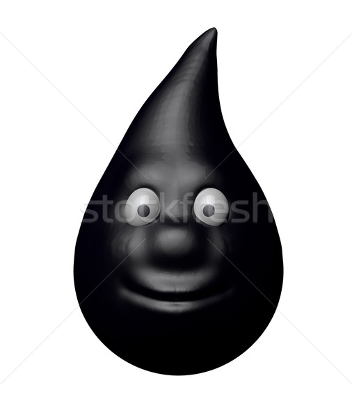 Feliz petróleo caída cara 3D Cartoon Foto stock © drizzd