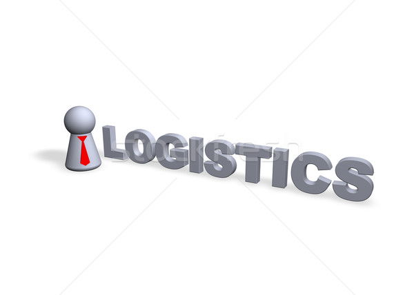 Logistique texte 3D jouer chiffre rouge [[stock_photo]] © drizzd