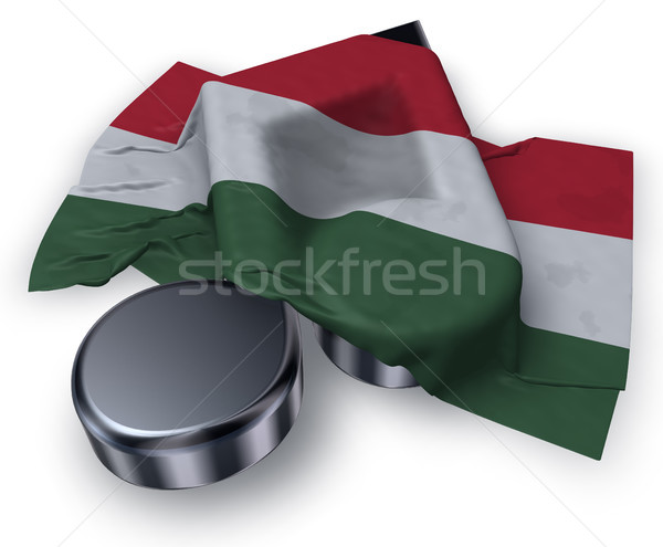 Muzyki Uwaga symbol węgierski banderą 3D Zdjęcia stock © drizzd