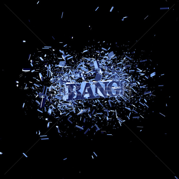 Bang mot noir 3d illustration crash texte [[stock_photo]] © drizzd