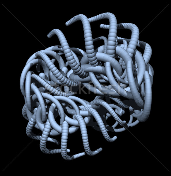 Organismus abstrakten schwarz 3D-Darstellung Wissenschaft Stock foto © drizzd