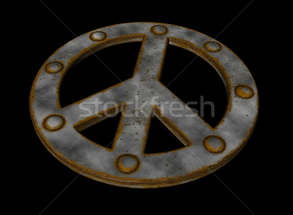 символ черный 3d иллюстрации металл знак Сток-фото © drizzd