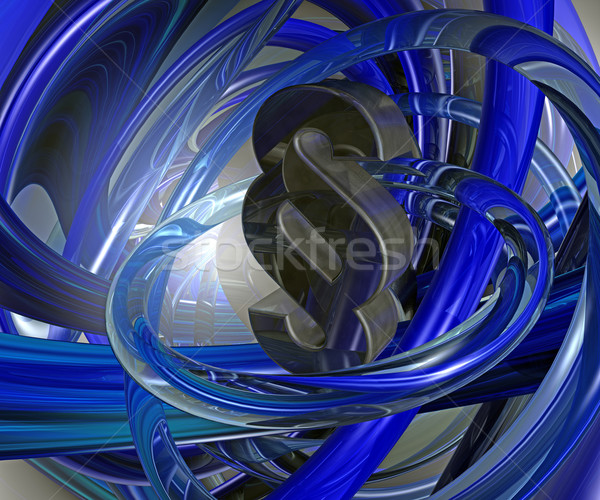 Comma simbolo abstract spazio illustrazione 3d business Foto d'archivio © drizzd