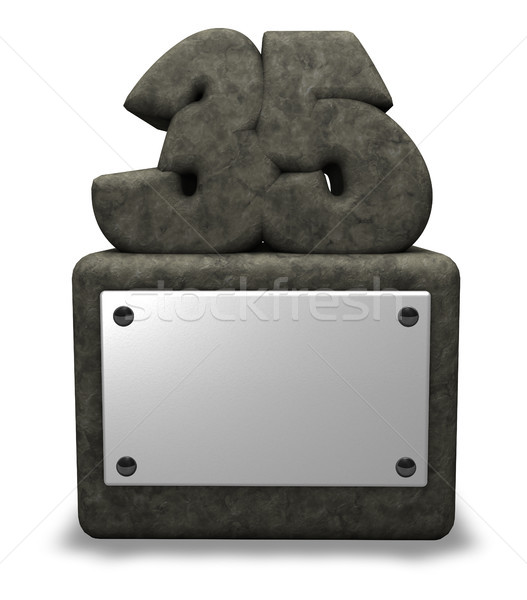 Stein Zahl dreißig fünf Buchse 3D-Darstellung Stock foto © drizzd