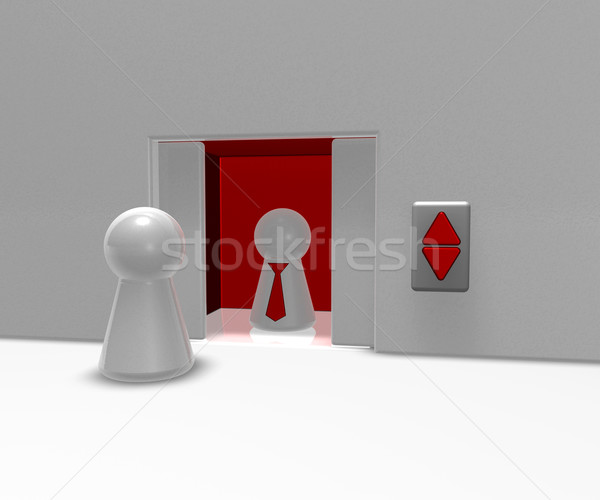 Lift joacă ilustrare 3d birou interior podea Imagine de stoc © drizzd