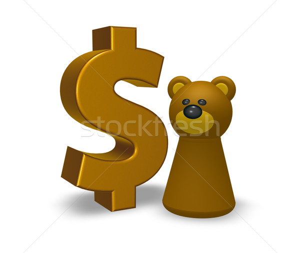 dollar and bear Stock photo © drizzd