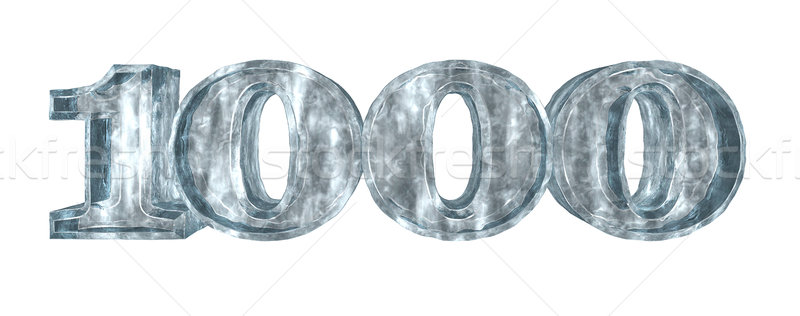 Eingefroren tausend hundert 3D Rendering Geburtstag Stock foto © drizzd