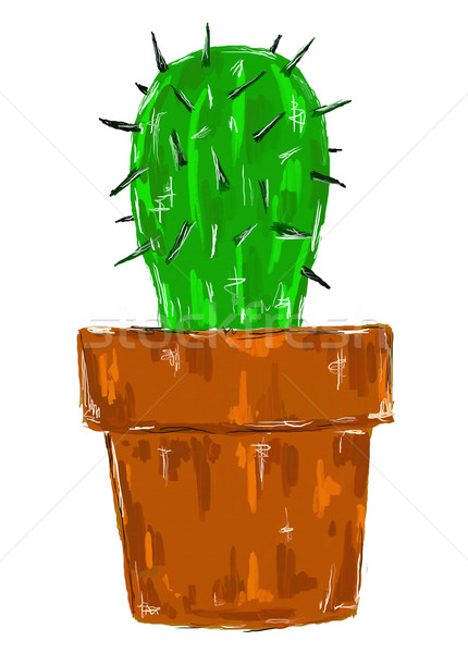 Cactus alb floare copac pericol obiect Imagine de stoc © drizzd