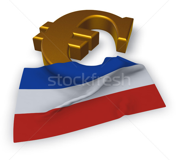 euro symbol and flag of schleswig-holstein Stock photo © drizzd