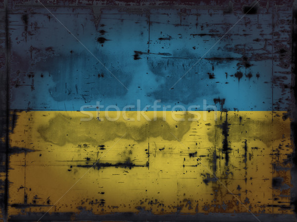 Grunge Ukraine Flagge Europa Land antiken Stock foto © drizzd