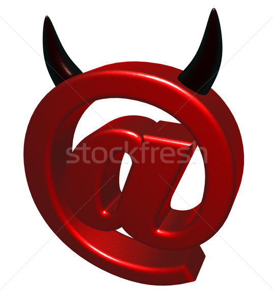 devil email symbol Stock photo © drizzd