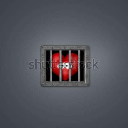 Palhaço prisioneiro desenho animado atrás prisão Foto stock © drizzd