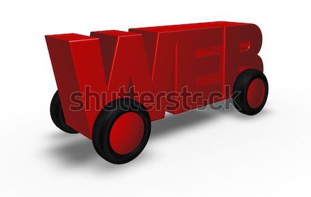 Aantal zestig weg wielen 3d illustration auto Stockfoto © drizzd