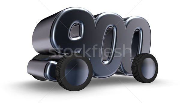Kilenc száz szám kerekek 3d illusztráció forgalom Stock fotó © drizzd