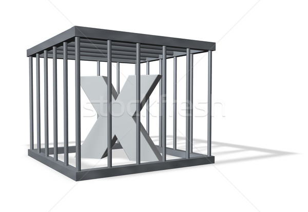 big X in a cage Stock photo © drizzd