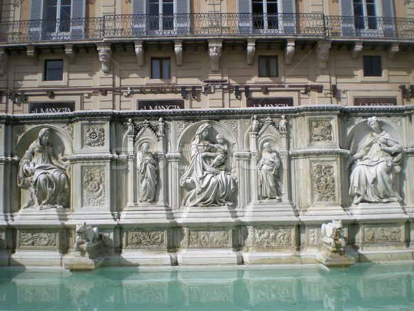 Fonte Gaia (Fountain of Joy)in Siena. Italy, Europe Stock photo © Dserra1