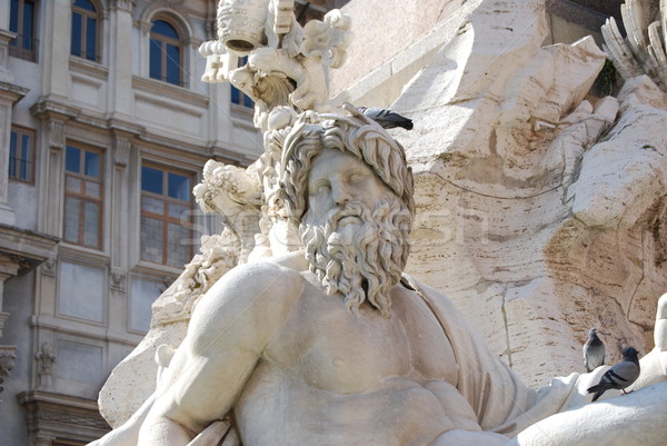 Rome, Piazza Navona, Fountain from Bernini in Italy Stock photo © Dserra1