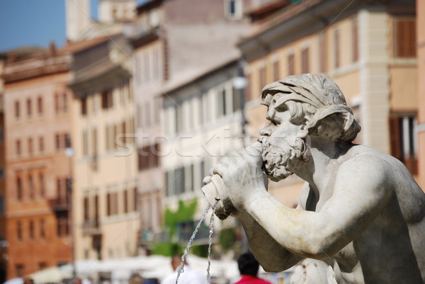 Fontana del Moro in Piazza Navona. Rome, Italy Stock photo © Dserra1