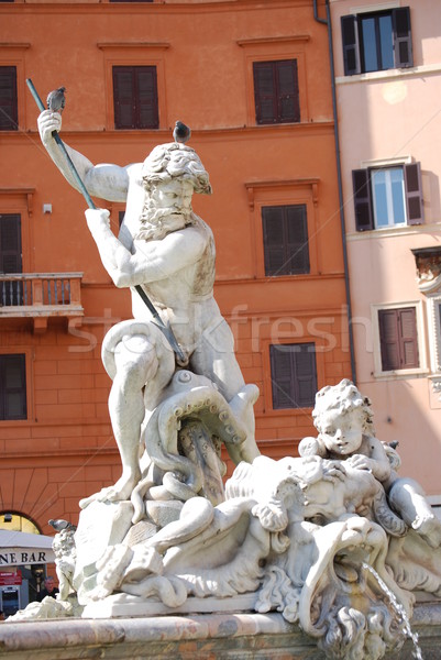 Neptune Fountain in Rome, Italy Stock photo © Dserra1