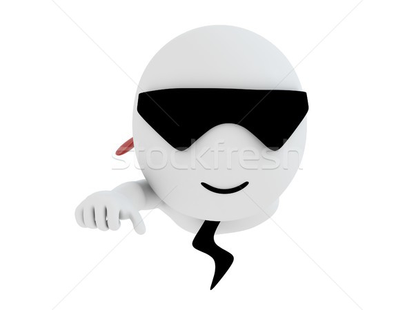 3d super stylish hero with red cape and wearing mask Stock photo © DTKUTOO