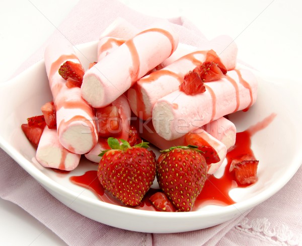 Dessert with strawberry Stock photo © dulsita