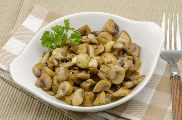 Stock photo: Fried mushrooms