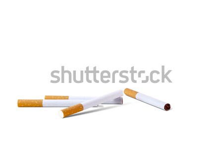 Foto stock: Cigarros · branco · quatro · fumar · câncer