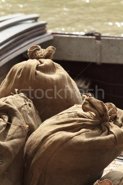 Jute sacks waiting to be loaded Stock photo © duoduo