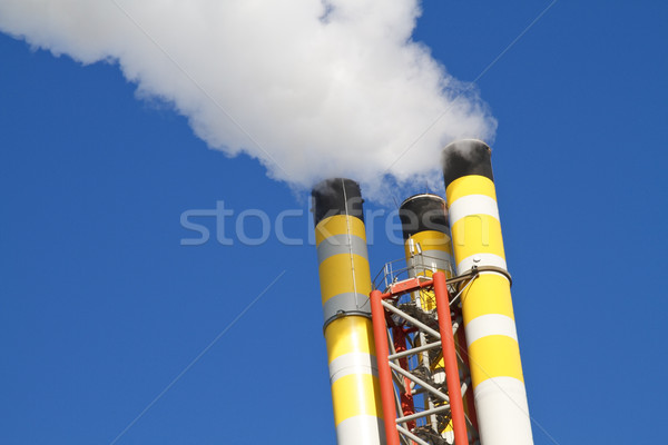 Chimney emitting smoke Stock photo © duoduo